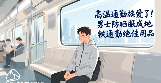 高温通勤族爱了！男士防晒服成地铁通勤绝佳用品