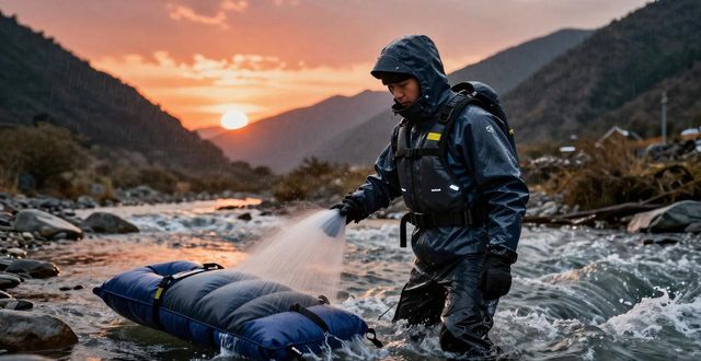 冲锋衣面料特点：不光防水，还能4秒变救生衣+搜救