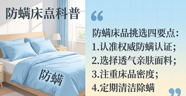 换季和梅雨季防螨很重要！床上用品这样选，睡个安稳觉