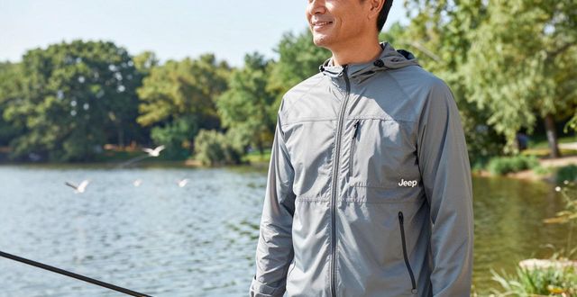 钓鱼专用防晒服：Jeep灰款防晒又百搭