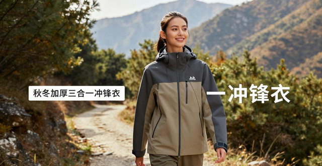 秋冬加厚三合一冲锋衣穿搭指南，保暖时尚全搞定